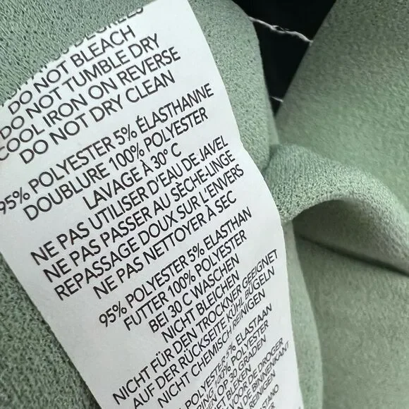 Nasty Gal Square Neck Split Hem Midi Sage Dress Size 4 - Picture 16 of 16